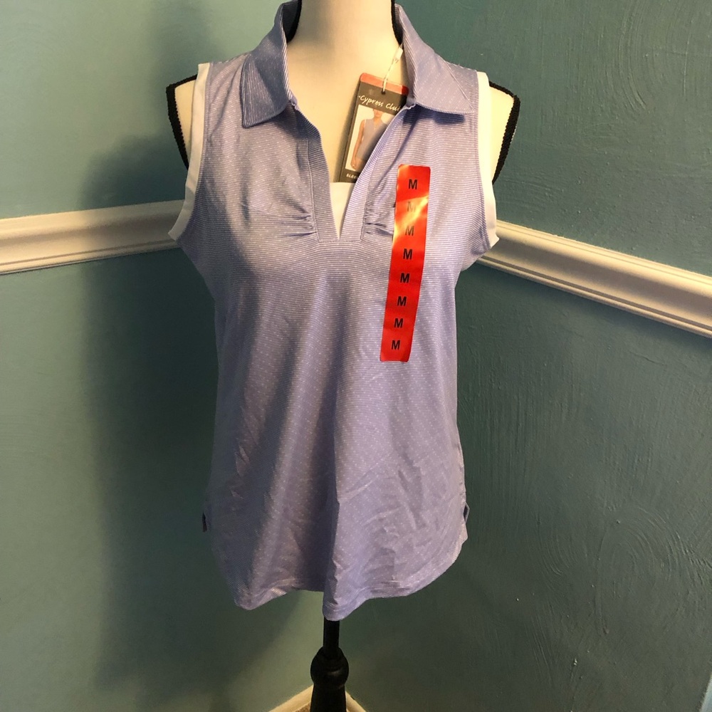 Women's Cypress Club Sleeveless Polo Tank Top M New